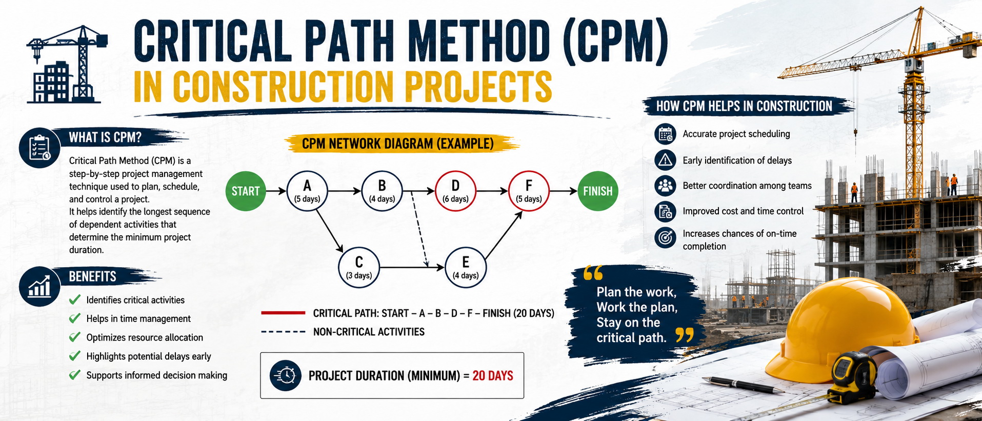 CRITICAL PATH METHOD (CPM) IN CONSTRUCTION PROJECTS
